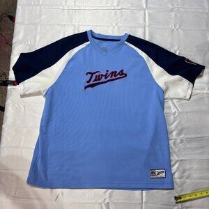 Minnesota Twins Cooperstown Collection Jersey Men XL Blue MLB Embroidered Patch